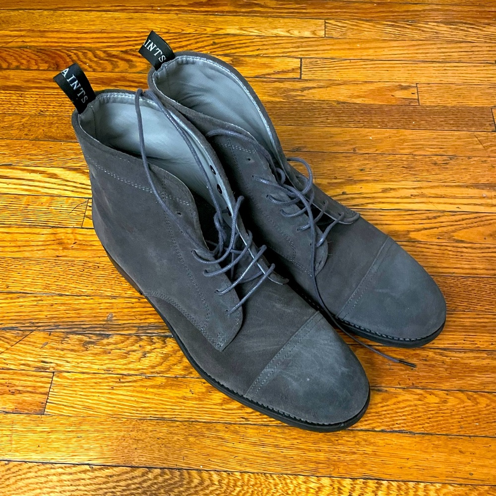 High top suede desert boots